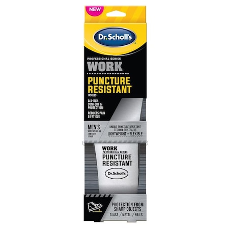 Dr. Scholls Dr Scholl's Puncture Resistant Men's Insoles One Size Fits All Gray 1 pair 88853002934